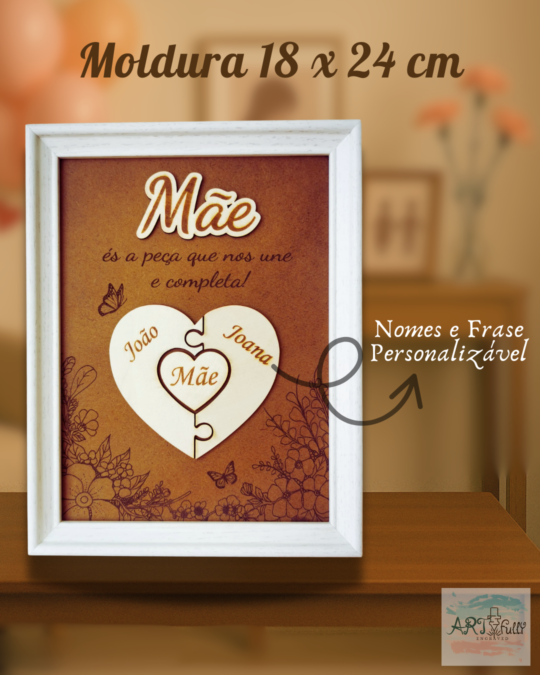 Moldura Mãe Puzzle (Personalizável)