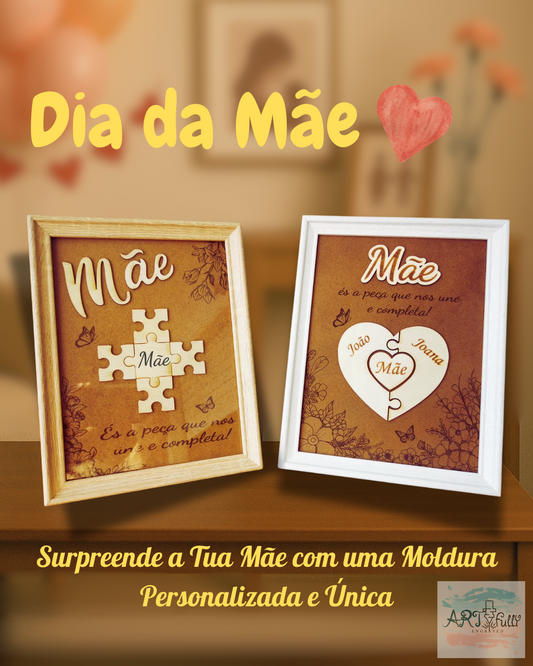 Moldura Mãe Puzzle (Personalizável)