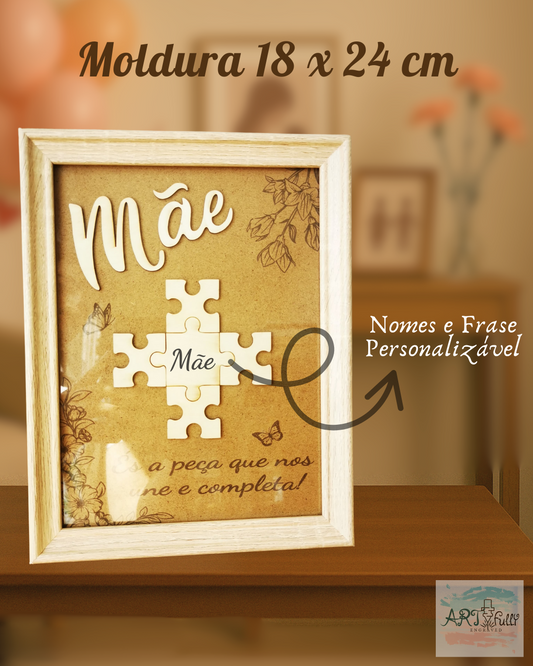 Moldura Mãe Puzzle (Personalizável)